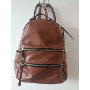 Madison West Faux Leather Backpack